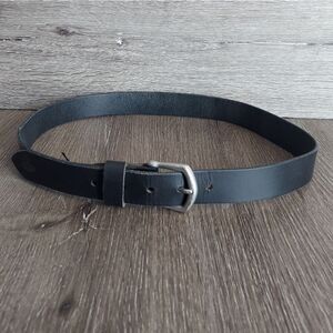 Bison Men's Black Leather Belt 34